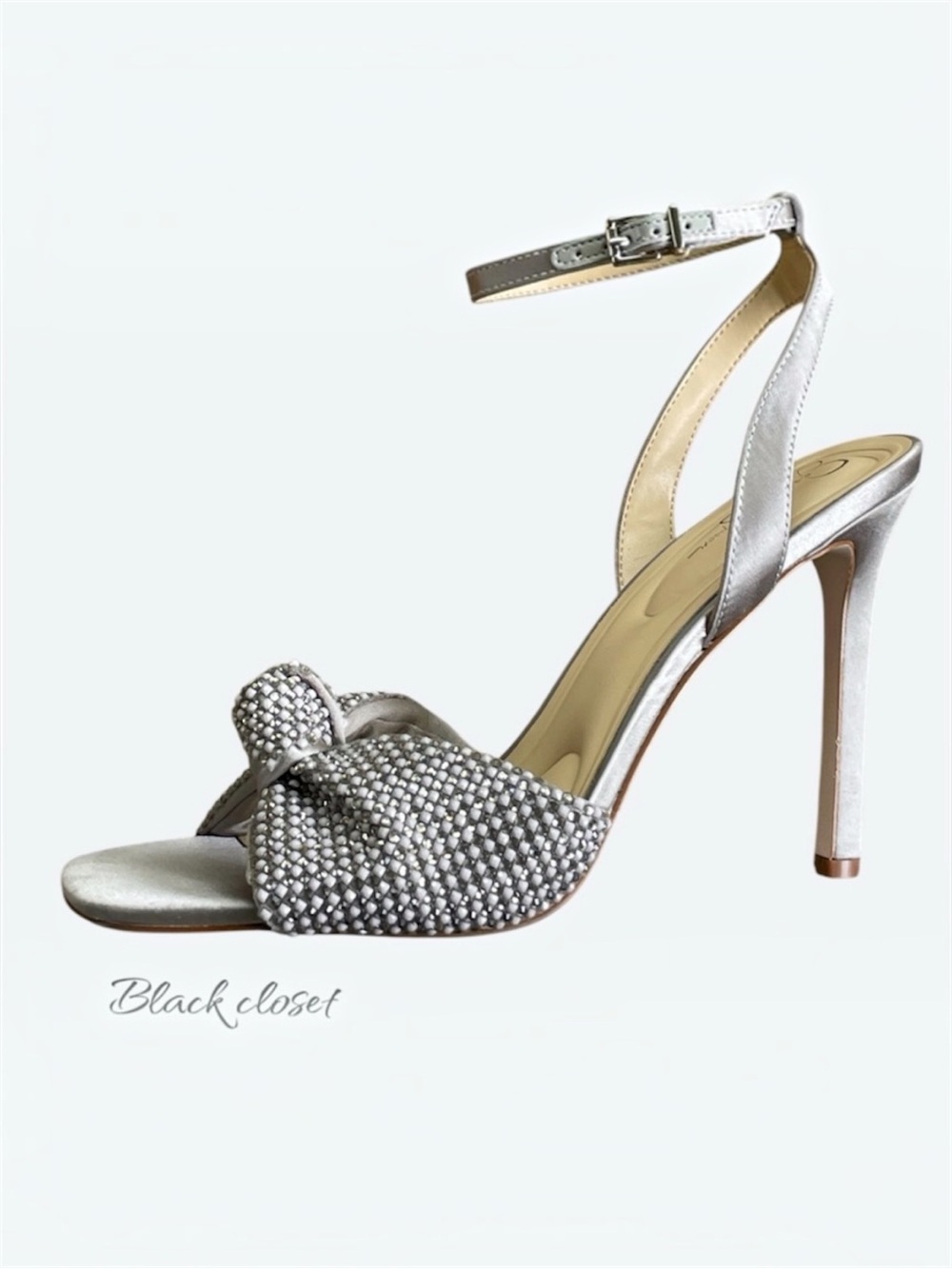 Elegant Silver High Heel Sandals